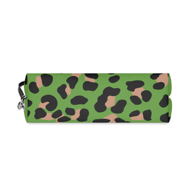 Leopard Green Makeup Bag