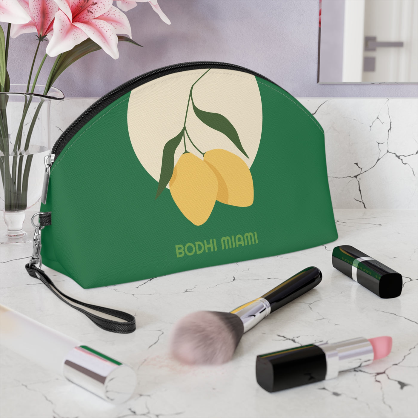 Green Limoncello Makeup Bag