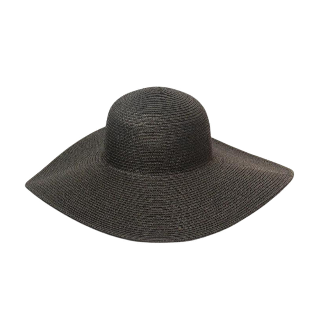 Wide Brim Beach Hat Black