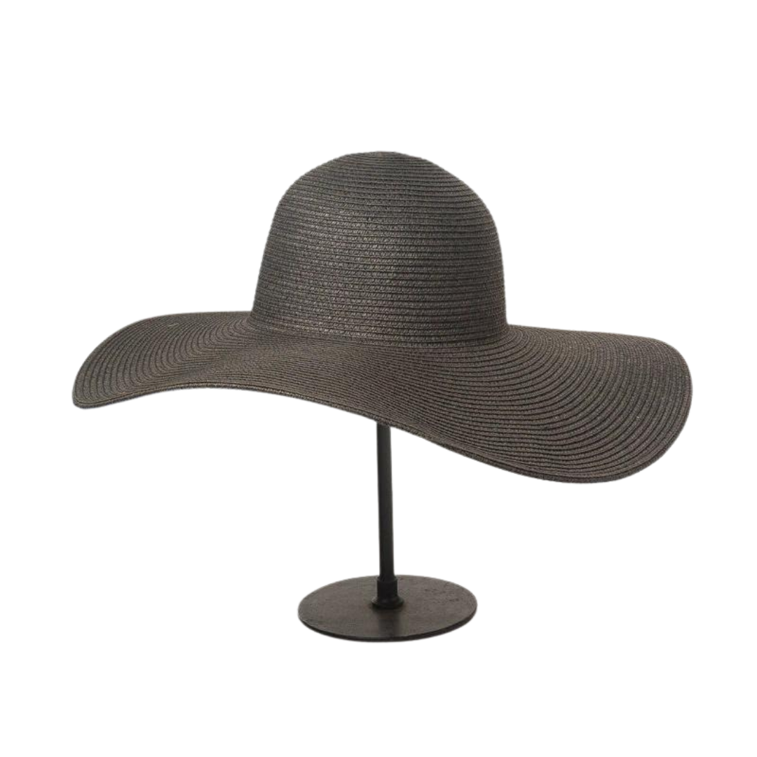 Wide Brim Beach Hat Black