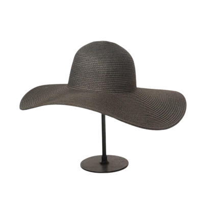 Wide Brim Beach Hat Black