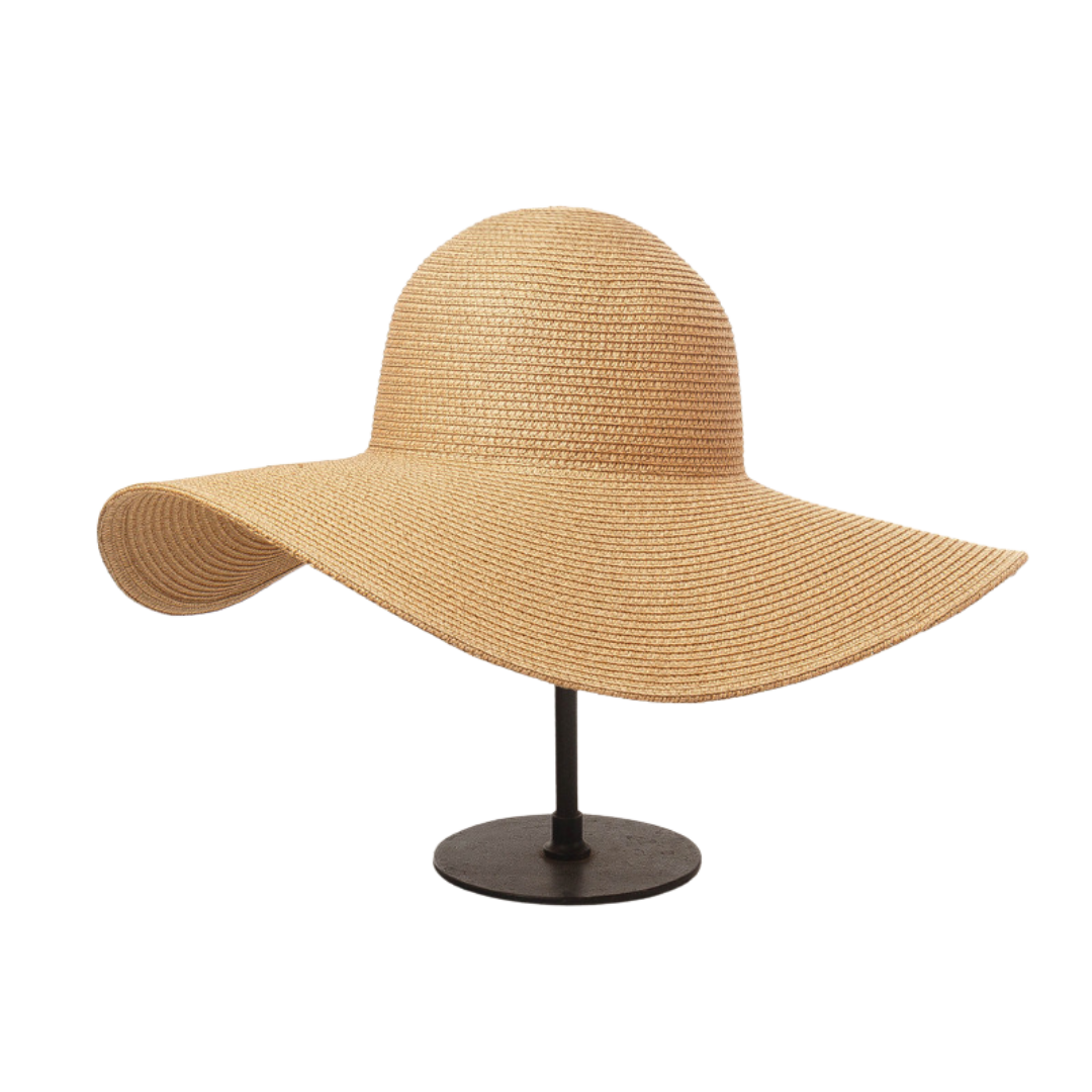 Wide Brim Beach Hat Beige