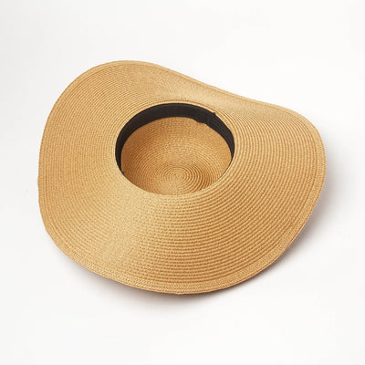 Wide Brim Beach Hat Beige