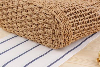 Beach Basket Bag Brown