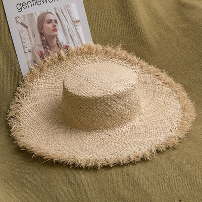 Flat Raffia Hat