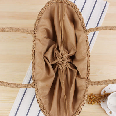 Beach Basket Bag Brown