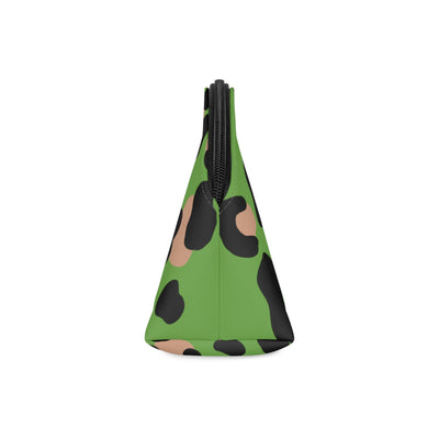 Leopard Green Makeup Bag